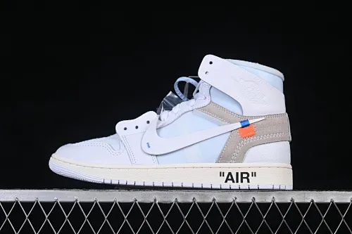 All categories Air Jordan Jordan series basketball shoes Air Jordan 1 High GX foreign trade version Off White x Air Jordan OW AJ1 Joe 1 joint white high-top basketball shoes AA3834-100